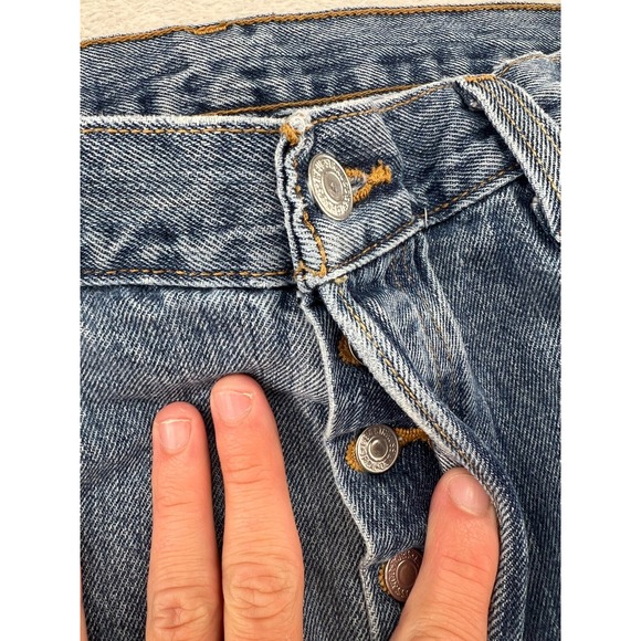 VTG Levis 501 Jeans Mens Sz 36x34 Medium Wash Button Fly Straight Leg 90s - Picture 8 of 14